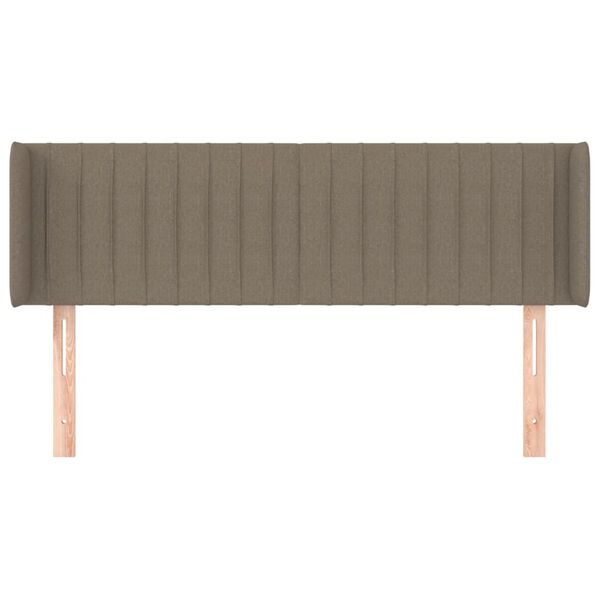 vidaXL T&ecirc;te de lit avec oreilles Taupe 147x16x78/88 cm Tissu