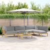 vidaXL Ensemble de Canap&eacute;s Uni 5 pcs Gris Bois d'Acacia Massif
