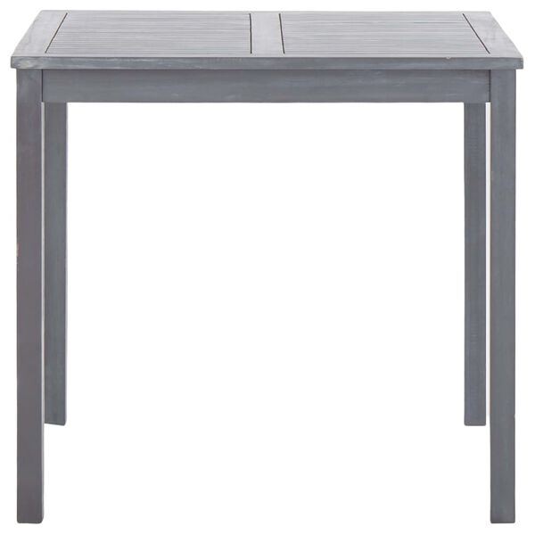 vidaXL Table de jardin Gris 80x80x74 cm Bois d'acacia massif