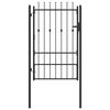 vidaXL Porte de Cl&ocirc;ture ASTEN 100 x 150 cm m&eacute;tal Noir Verrouillable