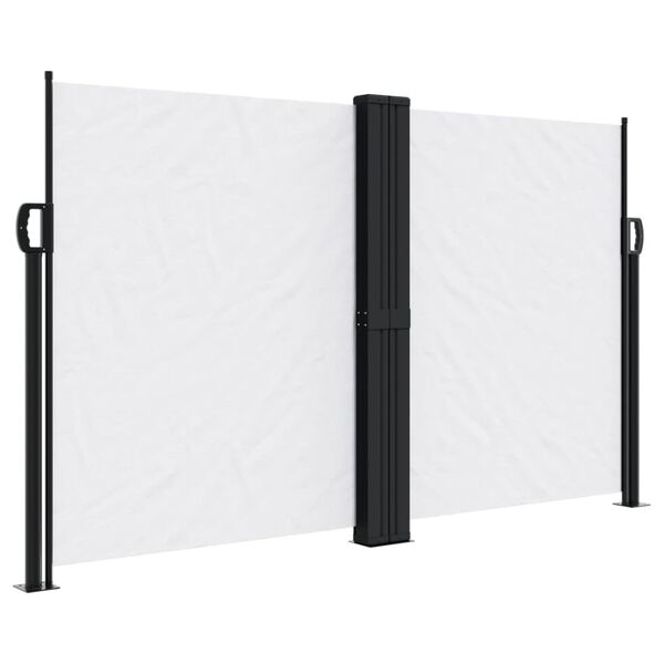 vidaXL Auvent lat&eacute;ral r&eacute;tractable blanc 140x1200 cm
