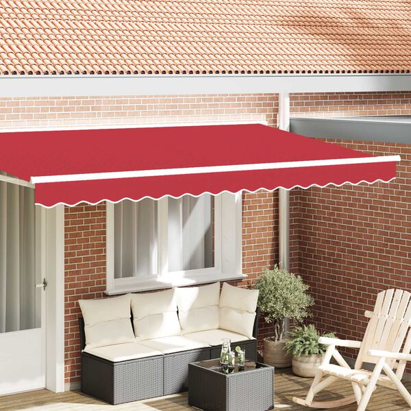 vidaXL Cordon d'auvent Rouge 580 x 20 cm Toile