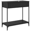 vidaXL Table console Ch&ecirc;ne noir 75 x 34,5 x 75 cm Bois d'ing&eacute;nierie