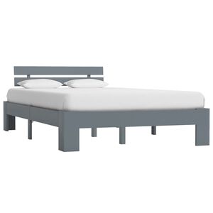 vidaXL Cadre de lit sans matelas gris bois de pin massif 120x200 cm