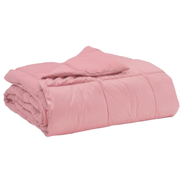 vidaXL Duvet complet toute l'ann&eacute;e Rose 220 x 240 cm Microfibre