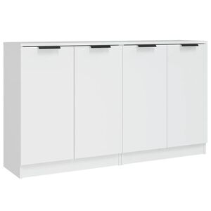 vidaXL Buffets 2 pcs blanc 60x30x70 cm Bois d'ing&eacute;nierie