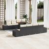 vidaXL Ensemble de canapé de jardin 9 pcs Noir Poly rotin