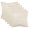 vidaXL Housse de coussin 6 pc HOUTEN Cr&egrave;me 80 x 80 cm Boucl&eacute;