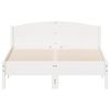 vidaXL Cadre de lit sans matelas blanc 135x190 cm bois de pin massif
