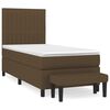 vidaXL Sommier &agrave; lattes de lit avec matelas Marron fonc&eacute; 80x200 cm