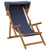 vidaXL Chaise Longue 3 Position Bois d'eucalyptus massif Bleu