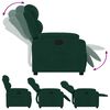 vidaXL Fauteuil inclinable vert fonc&eacute; velours