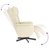 vidaXL Fauteuil inclinable de massage et repose-pieds cr&egrave;me similicuir