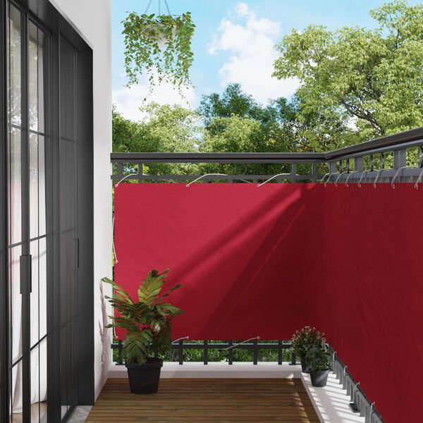 vidaXL &Eacute;cran de balcon Rouge 120 x 200 cm Tissu Oxford