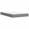 vidaXL Sommier &agrave; lattes de lit avec matelas Taupe 90x190 cm Tissu