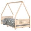vidaXL Cadre de lit pour enfant 90x190 cm Bois de pin massif
