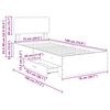 vidaXL Cadre de lit Chêne Sonoma 75 x 190 cm Bois d'ingénierie