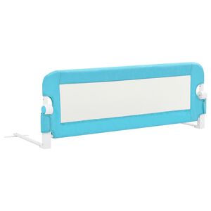 vidaXL Barri&egrave;re de s&eacute;curit&eacute; de lit d'enfant Bleu 120x42 cm Polyester