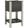 vidaXL Lit surélevé de jardin avec étagère 50x50x90 cm WPC Gris