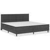 vidaXL Sommier &agrave; lattes de lit Gris fonc&eacute; Tissu 200x200 cm