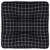 vidaXL Coussin de palette motif &agrave; carreaux noir 60x61,5x10 cm tissu