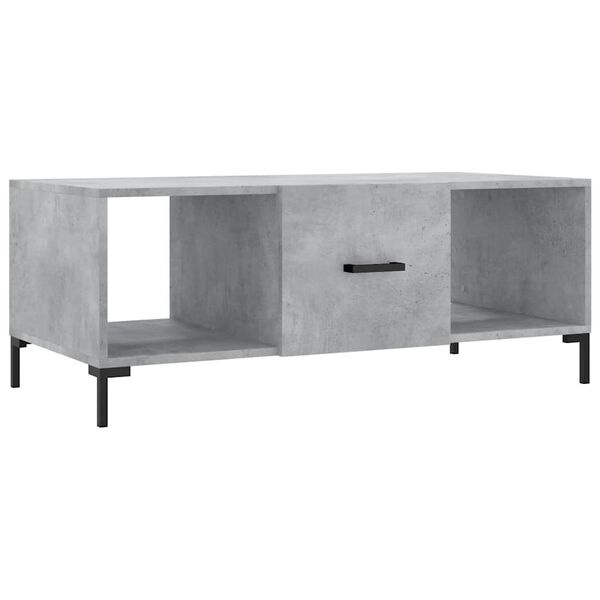 vidaXL Table basse gris b&eacute;ton 102x50x40 cm bois d'ing&eacute;nierie