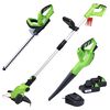 vidaXL Set d'outils &eacute;lectriques jardin sans fil3pcs chargeur/batteries