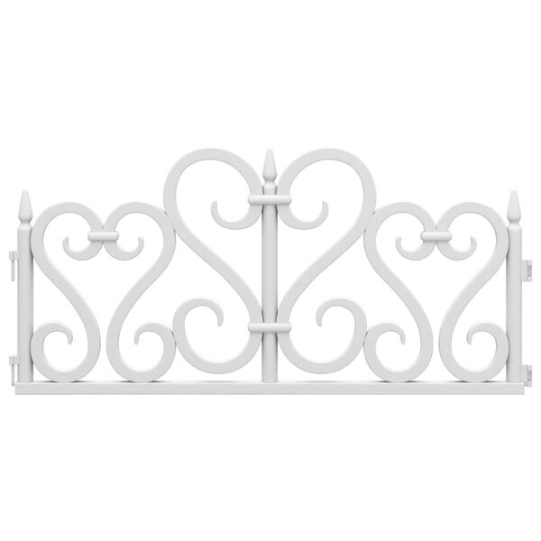 vidaXL Bordures de pelouse 17 pcs Blanc 10 m PP