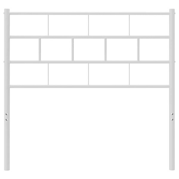 vidaXL T&ecirc;te de lit de remplacement m&eacute;tal blanc 90 cm