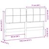 vidaXL T&ecirc;te de lit capitonn&eacute;e Brun et gris fonc&eacute; 140 cm Pin massif