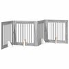 vidaXL Porte de chien pliable avec supports 4 pcs Sonoma gris 321 cm