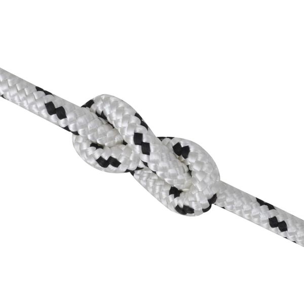 vidaXL Corde de bateau tressée en bobine Polyester 12 mm x 50 m