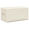 vidaXL Bo&icirc;tes de rangement 2 pcs Tissu 43x34x23 cm Cr&egrave;me