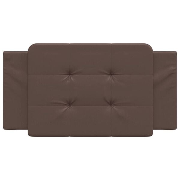vidaXL Coussin de t&ecirc;te de lit Zadar marron 100 cm similicuir
