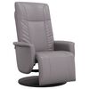 vidaXL Fauteuil inclinable avec repose-pieds gris similicuir