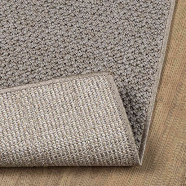 vidaXL Tapis de surface Carr&eacute; LUGO Taupe 120 x 120 cm Polyester