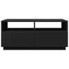 vidaXL Table basse avec lumi&egrave;res LED noir 90x49x40 cm