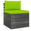 vidaXL Salon palette de jardin 3 pcs avec coussins Bois de pin massif