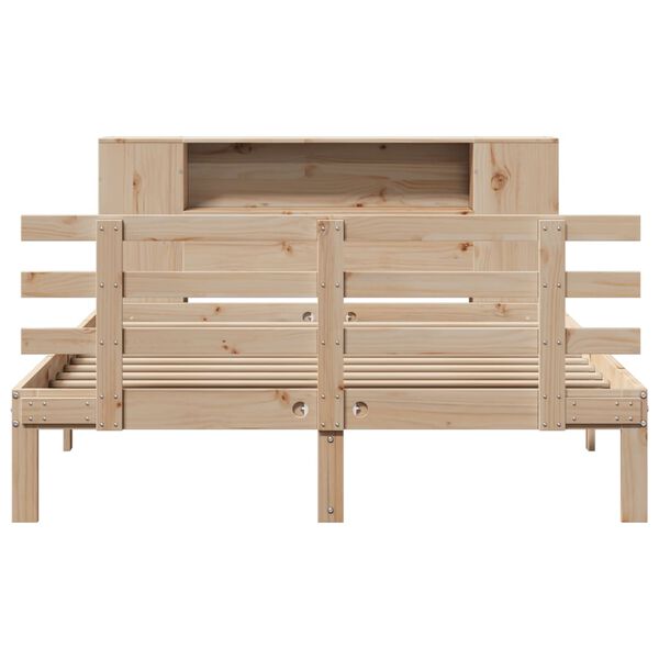 vidaXL Lit biblioth&egrave;que sans matelas 160x200 cm bois massif de pin
