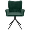 vidaXL Chaises pivotantes &agrave; manger lot de 2 Vert fonc&eacute; Velours