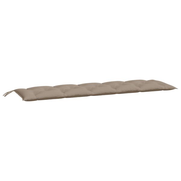 vidaXL Coussins de banc jardin lot de 2 taupe 180x50x7 cm tissu Oxford