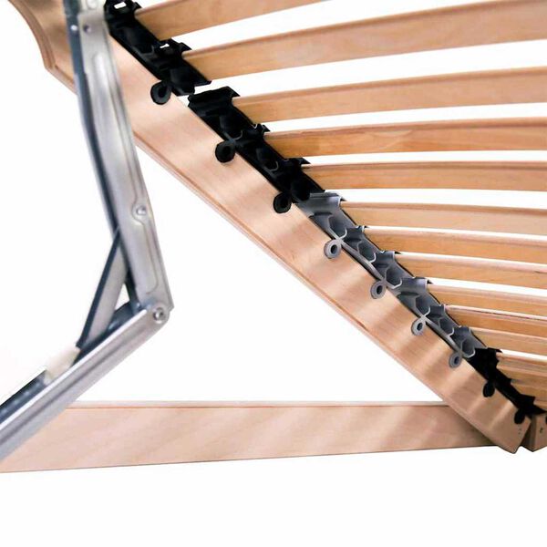 vidaXL Sommier &agrave; lattes Marron 80 x 190 cm Bois de h&ecirc;tre massif