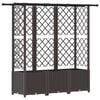 vidaXL Lit &Eacute;lev&eacute; avec Treillis et Toit Marron 162,5 x 40 x 138 cm PP