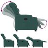 vidaXL Fauteuil inclinable Vert fonc&eacute; Tissu