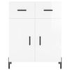 vidaXL Buffet Blanc brillant 69,5x34x90 cm Bois d'ing&eacute;nierie