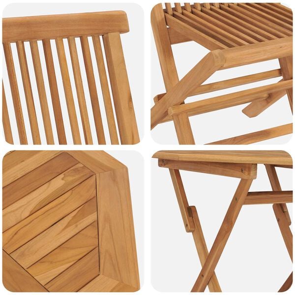 vidaXL Ensemble de salle à manger pour jardin 3 pcs Marron