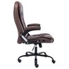 vidaXL Chaise de bureau marron fonc&eacute; similicuir daim