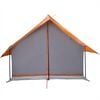 vidaXL Tente de camping 5 personnes gris et orange imperm&eacute;able