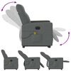 vidaXL Fauteuil inclinable de massage &eacute;lectrique Gris fonc&eacute; Tissu