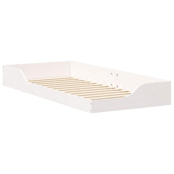 vidaXL Cadre de lit Blanc 80 x 210 cm Pin massif
